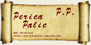 Perica Palić vizit kartica